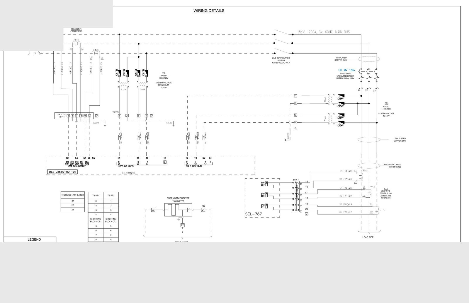 Sheet 1 — Main Bus & LBS/VCB Wiring