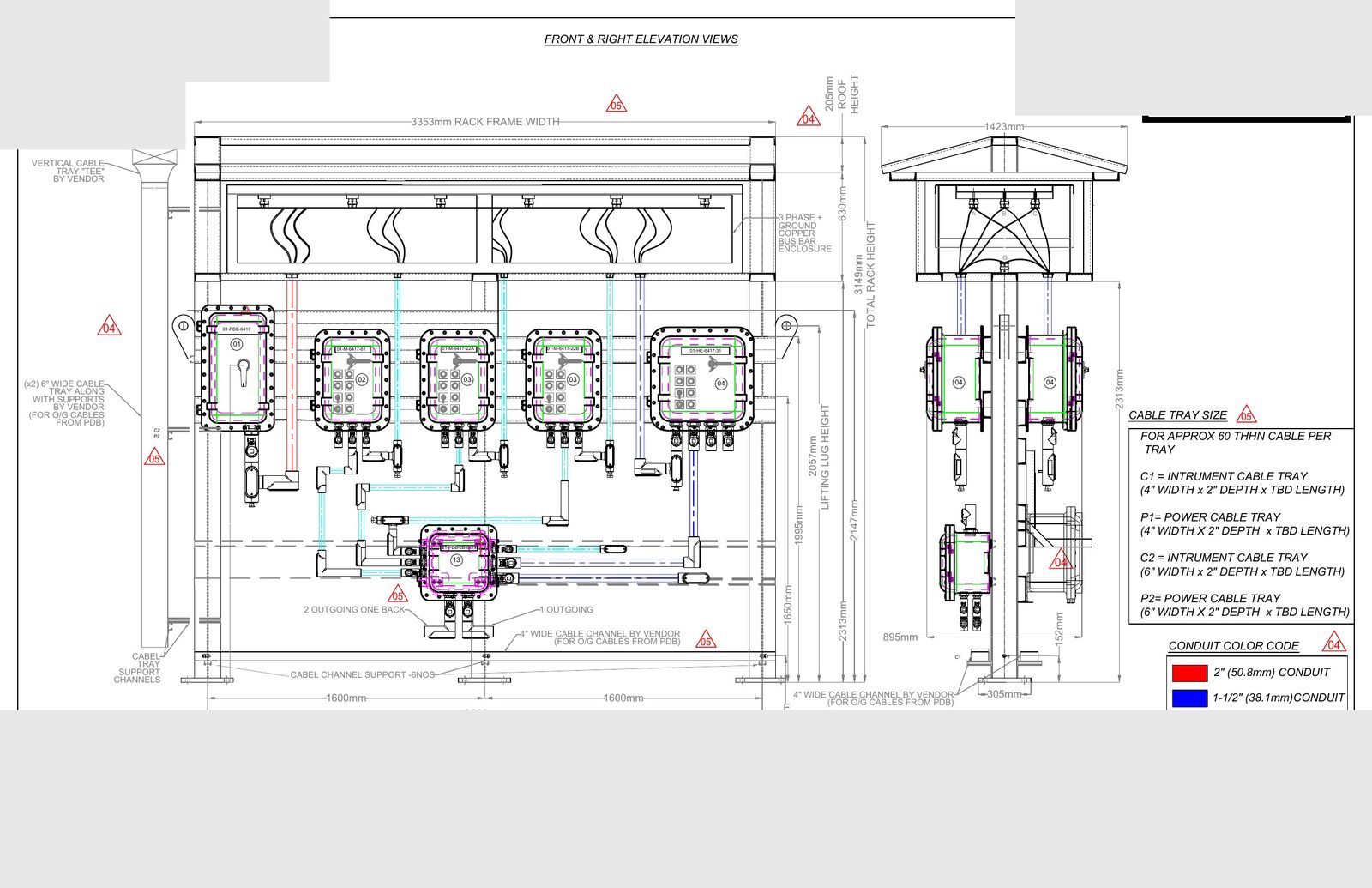 Front & Right Elevation Views