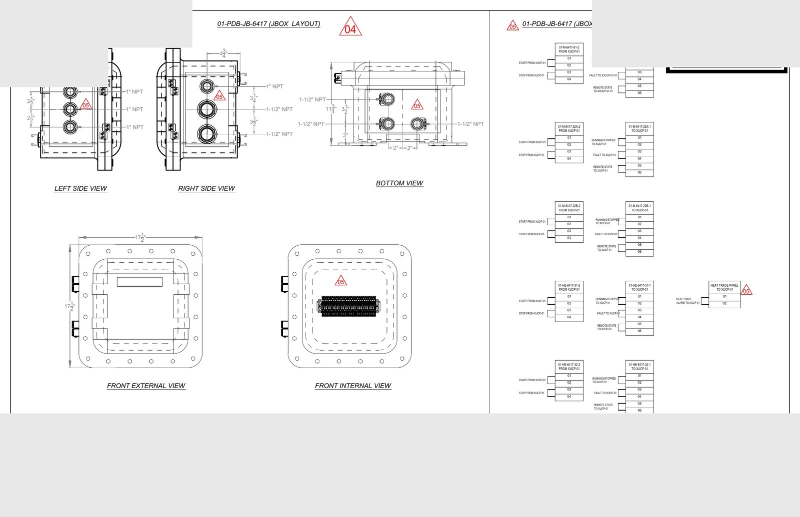 Junction Box Layout & Terminal Diagram