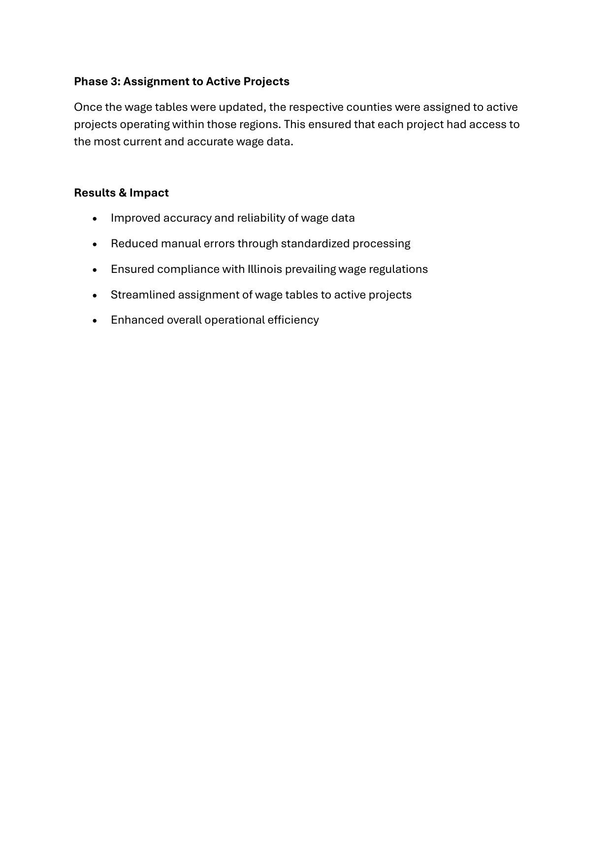 Phase 3 — Project Assignment & Results