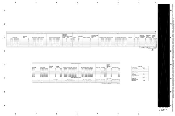 E-500 Wiring Schedule